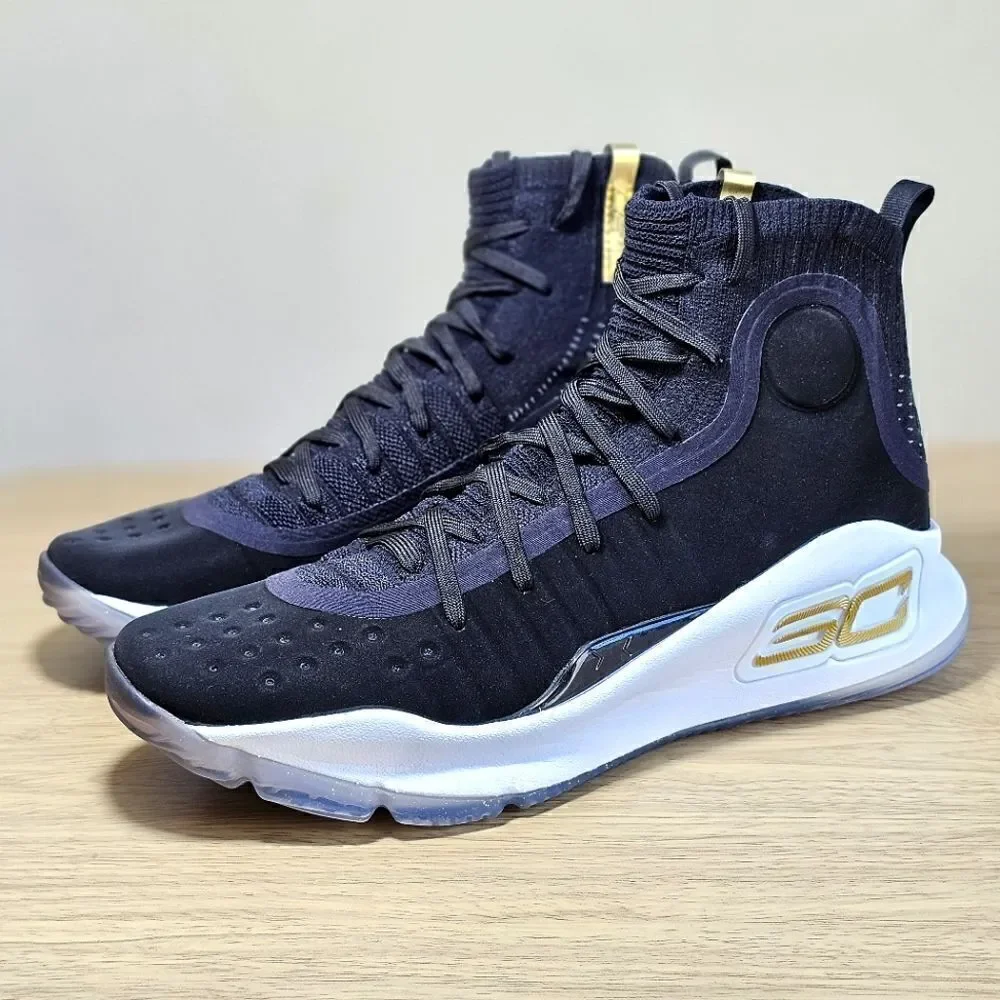 Under Armour Curry 4 'More Dimes' Women's Shoes 9.5 1298306-001 Black Gold White